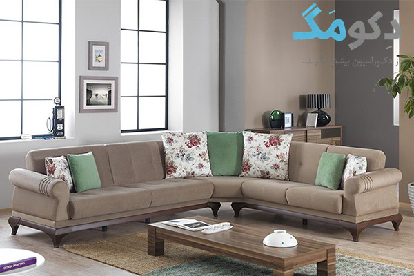 چیدمان مبل ال هفت نفره