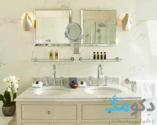 تزیین روشویی کابینتی