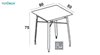 سرویس میز مربع و صندلی فلزی مدل نوید از نهال سان