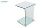 میز بغل مبلی شیشه ای بی رنگ مدل بهار از اطلس