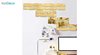آینه پلکسی رومادون طرح آجر کد 402 طلایی