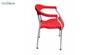 صندلی دسته دار پلاستیکی مدل سرنا SE63 قرمز از استیل هامون