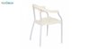 صندلی دسته دار پلاستیکی مدل سرنا SE63 سفید از استیل هامون