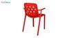 صندلی دسته دار مدل بریس BR63 قرمز از استیل هامون