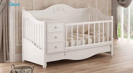تخت خواب دو منظوره نوزاد و کودک فراز مدل F127