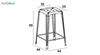 چهارپایه بلند فلزی نهال سان مدل بیتا کد 112 ارتفاع 65 سانتی متر