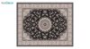 تصویر فرش ماشینی 1200 شانه کشمیر طرح آنالیا مشکی