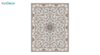 تصویر فرش ماشینی 1200 شانه کشمیر طرح ماهرو نقره ای