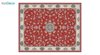 تصویر فرش ماشینی 1200 شانه کشمیر طرح ماهرو قرمز