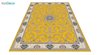 عکس فرش ماشینی 1200 شانه کشمیر طرح ماهرو طلایی