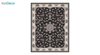 تصویر فرش ماشینی 1200 شانه کشمیر طرح ماهرو مشکی