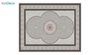 تصویر فرش ماشینی 1200 شانه کشمیر طرح الماس نقره ای