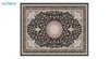 تصویر فرش ماشینی 1200 شانه کشمیر طرح مهر مشکی