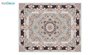 تصویر فرش ماشینی 1200 شانه کشمیر طرح مستان نقره ای