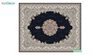 تصویر فرش ماشینی 700 شانه کشمیر طرح شاه عباسی مشکی