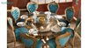عکس سرویس ناهار خوری سلطنتی ماندگار مدل سپید با صندلی رز