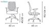 تصویر صندلی کارشناسی نظری با پایه دایکاست مدل وینر E202A
