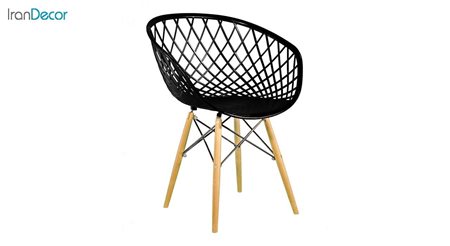تصویر صندلی پایه ایفلی چوبی بنیزان مدل بامبو کد BA500