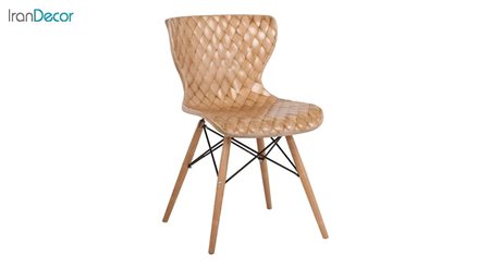 تصویر صندلی پایه ایفلی چوبی بنیزان مدل دیاموند کد B500
