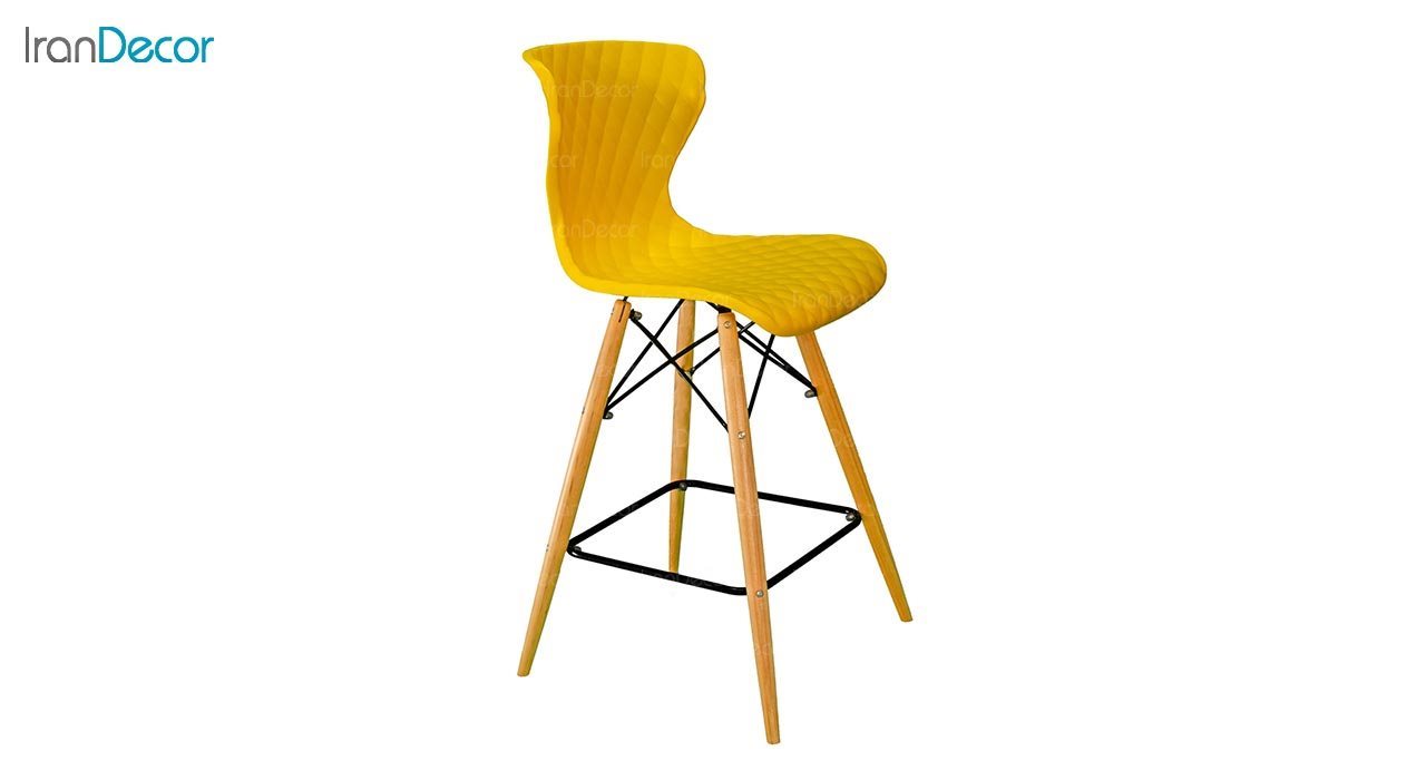 تصویر صندلی اپن پایه چوبی بنیزان مدل دیاموند کد B600