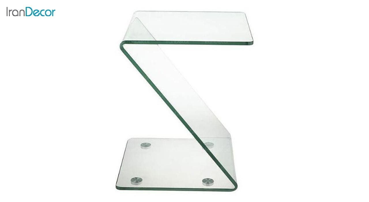 تصویر میز عسلی شیشه ای اطلس مدل زد