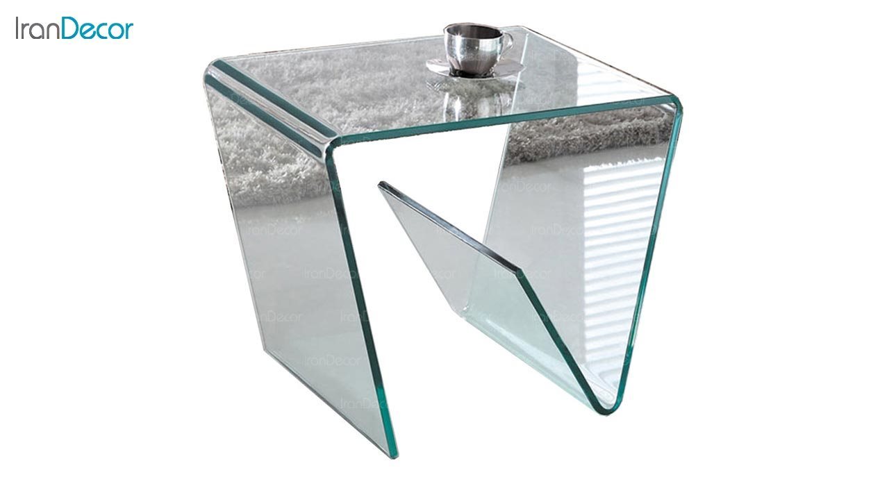 تصویر میز عسلی شیشه ای اطلس مدل ژورنال