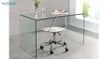 تصویر میز اداری شیشه ای مدل صدف سایز 120 × 65 از اطلس