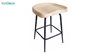 تصویر چهارپایه فلزی نهال سان مدل پلیکان با نشیمن چوبی فرم دار