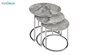 تصویر ست میزعسلی 3 تکه مدل لیا با صفحه طرح سنگ