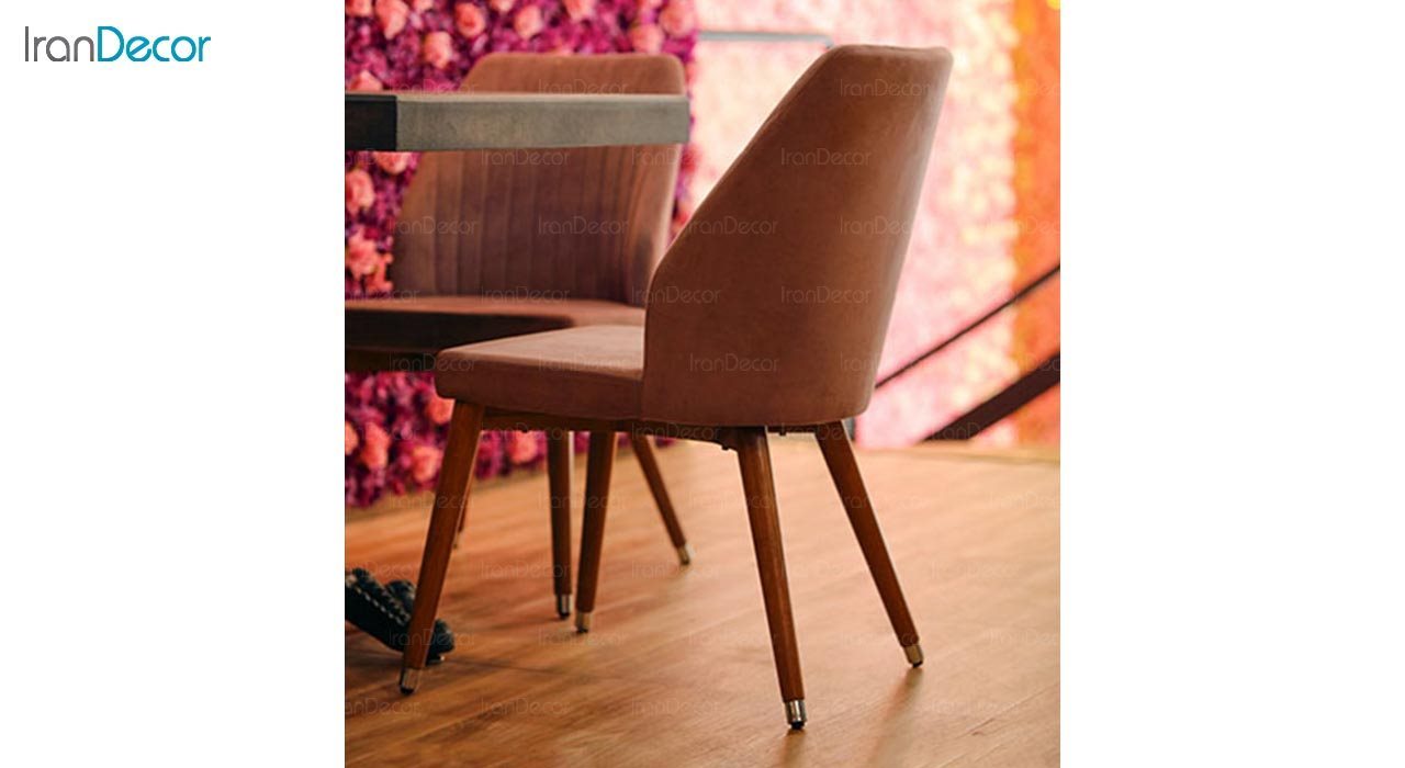 تصویر صندلی پایه چوبی جهانتاب مدل ورونا