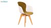تصویر صندلی پایه چوبی نیمه تشک مدل CNTW از استیل هامون