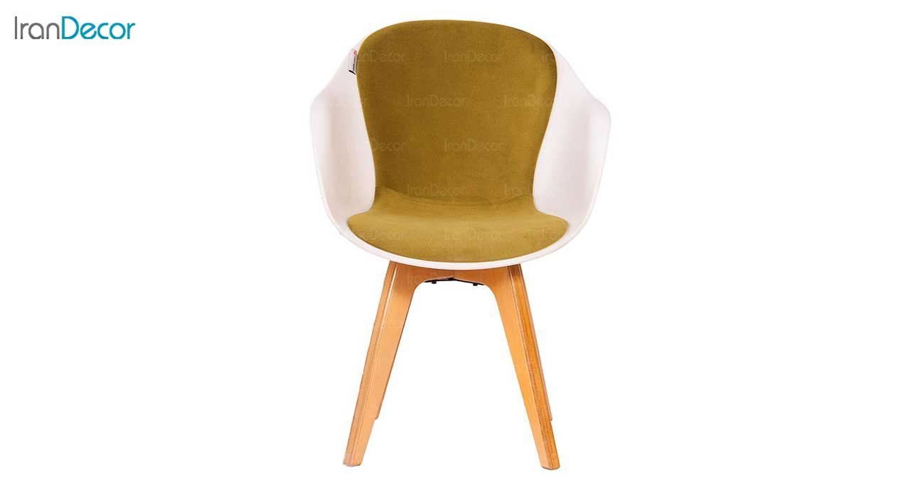 تصویر صندلی پایه چوبی نیمه تشک مدل CNTW از استیل هامون