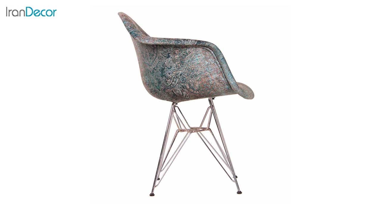 تصویر صندلی پایه ایفلی فلزی تشک دار مدل ETI استیل هامون