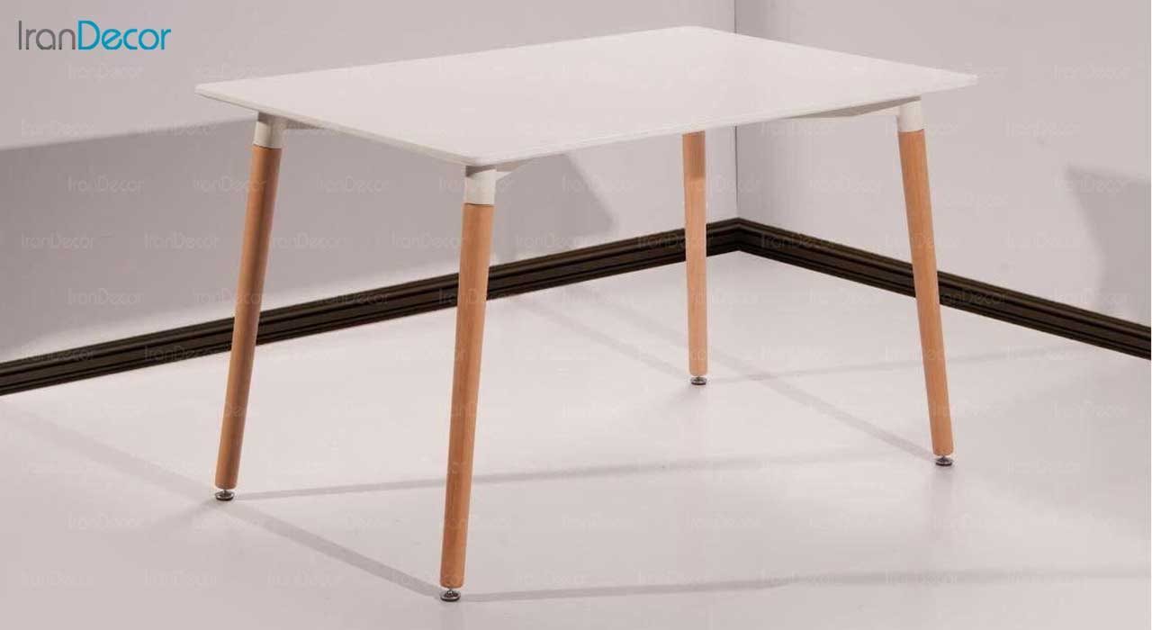 تصویر میز پایه چوبی مستطیل مدل WS-1280