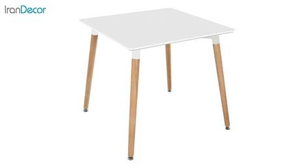 تصویر میز پایه چوبی مربع مدل WS-80