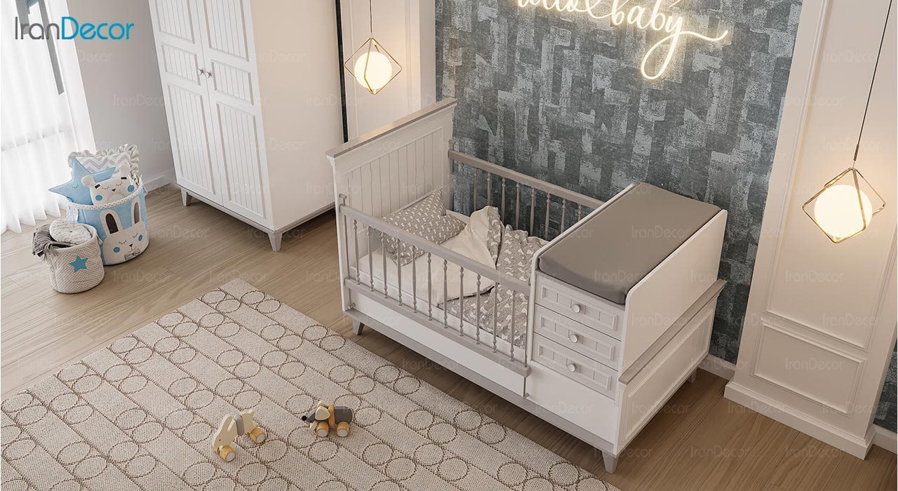 تصویر تخت خواب دو منظوره نوزاد مدل مونته API