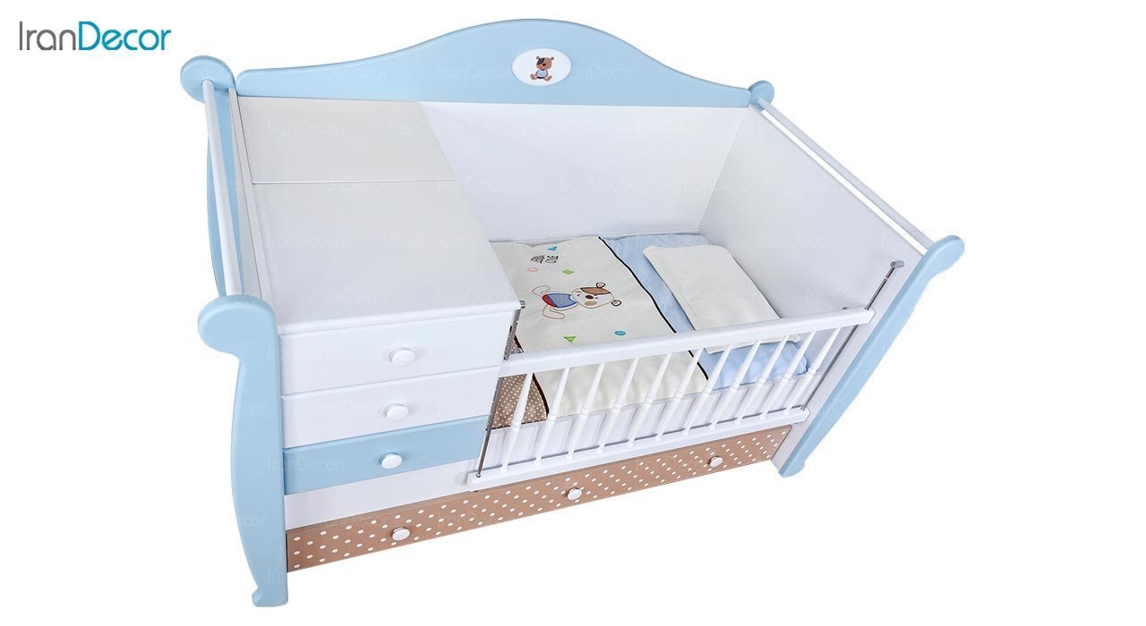تصویر تخت خواب دو منظوره نوزاد مدل تدی API