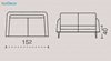 تصویر مبل راحتی دو نفره ایتال فوم مدل استلا 155