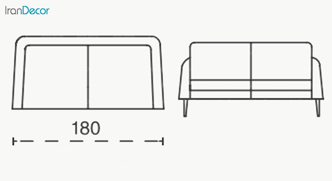 تصویر مبل راحتی سه نفره ایتال فوم مدل استلا 180