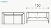 تصویر مبل راحتی دو نفره ایتال فوم مدل فلورِنس 150 Florence