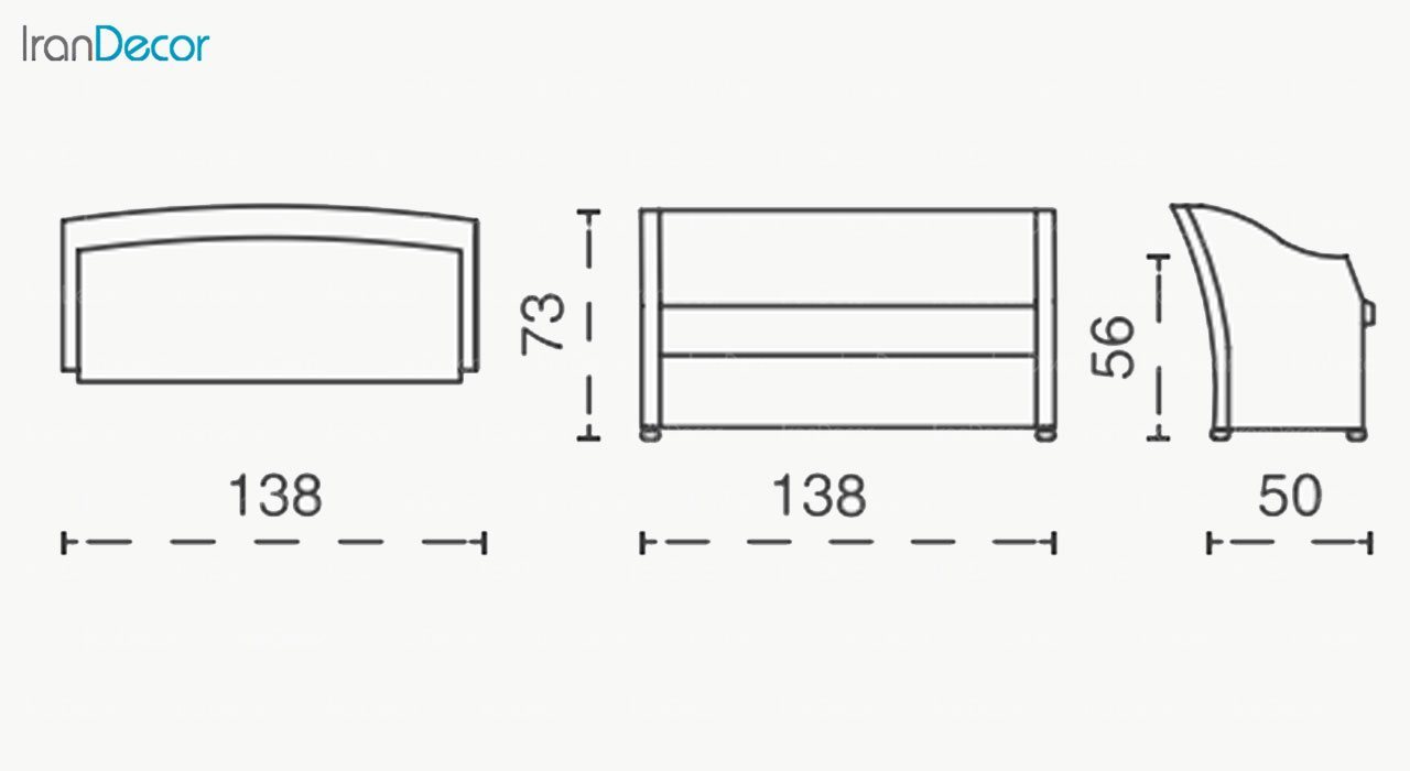 تصویر مبل راحتی دو نفره ایتال فوم مدل دی باکس D Box