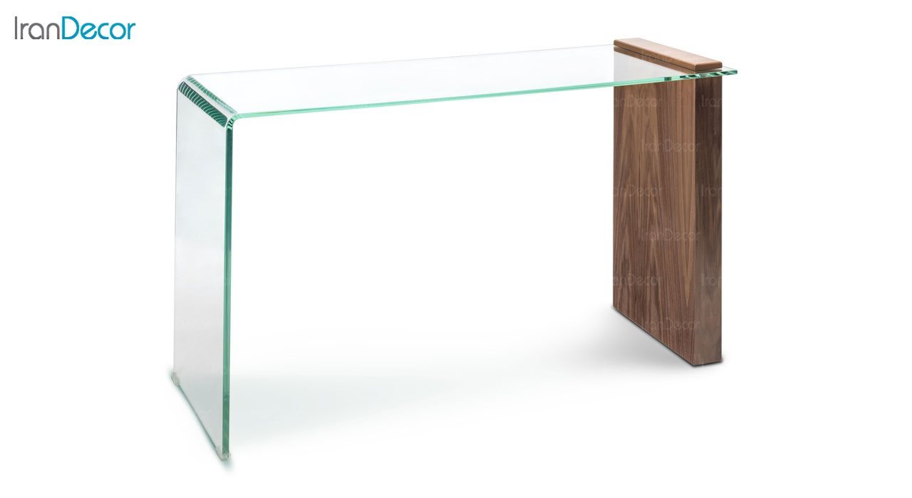 میز کنسول شیشه ای خم مدل هیبرید