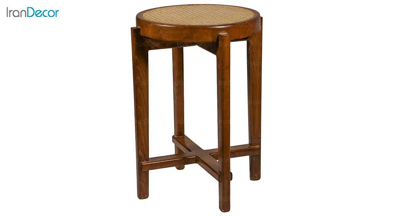 صندلی چهار پایه کانتر چوبی نلی مدل پلاس