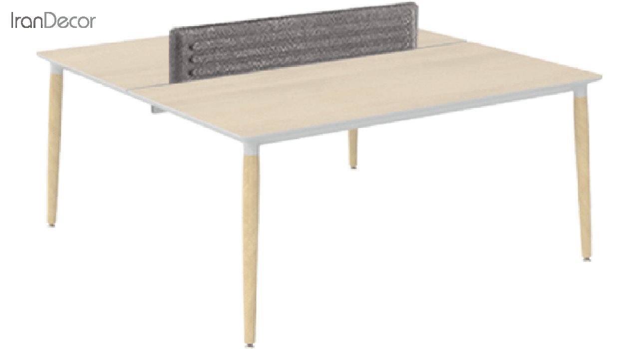 میز اداری چهار پایه چوبی نظری مدل ارا Era با صفحه ام دی اف با پنل