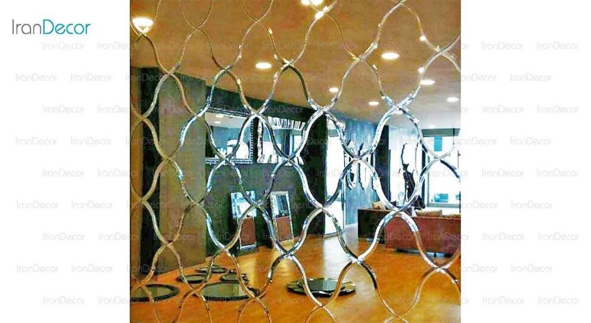آینه دکوراتیو مدل لوزی-منحنی از آینه و شیشه آریا