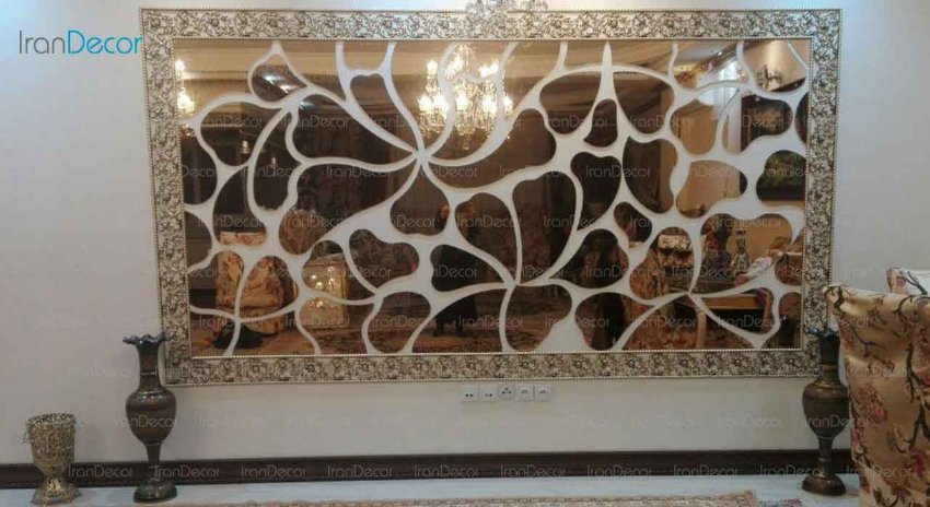 آینه دکوراتیو مدل گل از آینه و شیشه آریا
