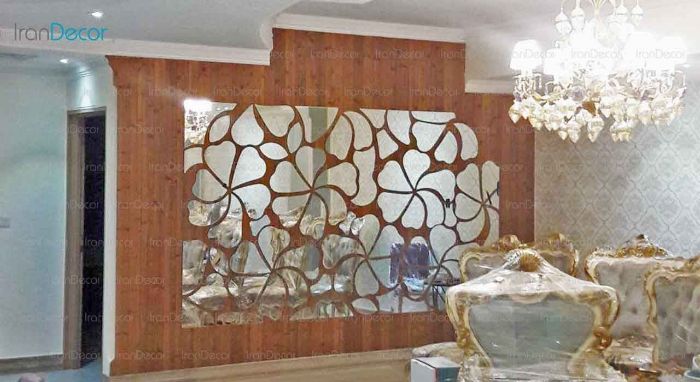 آینه دکوراتیو مدل گل از آینه و شیشه آریا