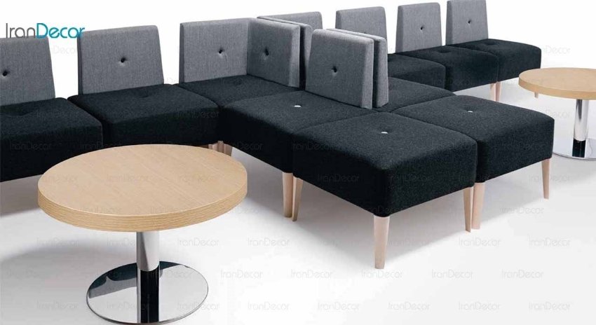 مبل کنج پونتو پایه چوبی مدل F225 از صنایع نظری