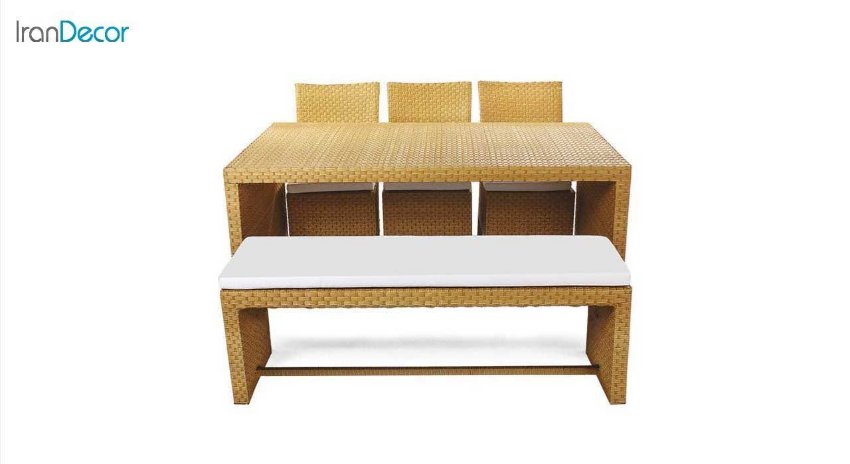 عکس نیمکت باغی حصیری مدل لیبرا از بورنووی