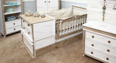سرویس خواب نوزاد مدل پاشا از گامرون چوب